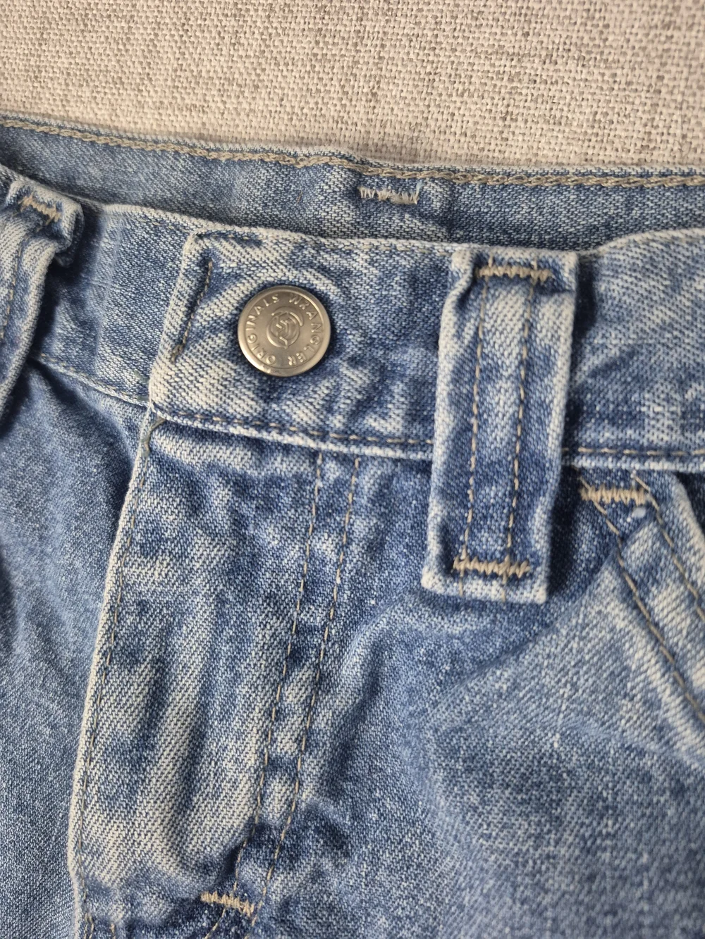 Vintage 90s Wrangler Hero Kids Wide Leg Carpenter Jeans Size 8 Reg